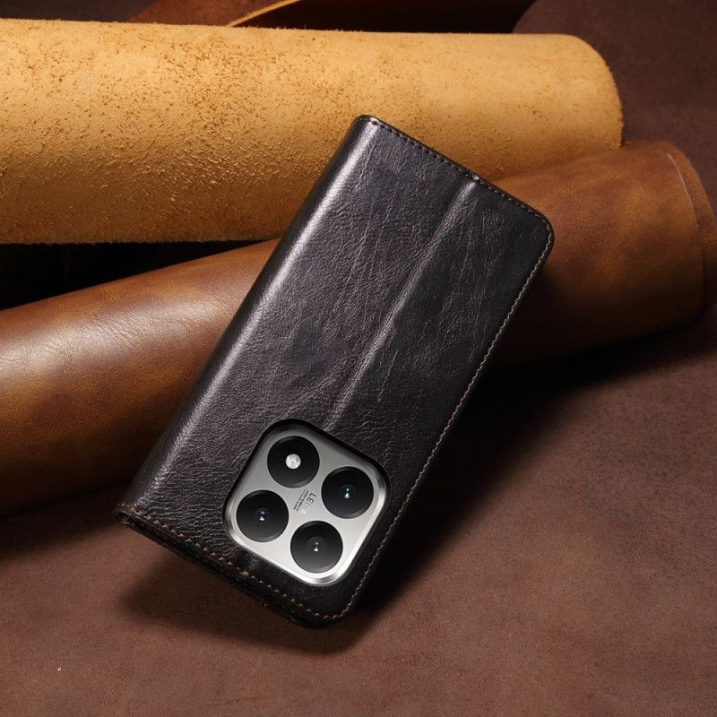 Δερματινη Θηκη Xiaomi 15t Κερωμένο Faux Δέρμα Σιλικόνης