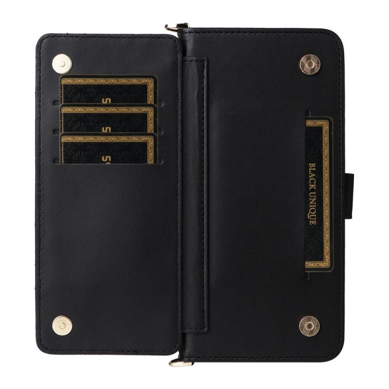 Δερματινη Θηκη Xiaomi 15t Pro Καπιτονέ Με Λουράκι Και Λουράκι Καρπού