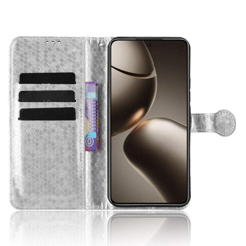 Δερματινη Θηκη Xiaomi 15t Pro Κουκκίδες Με Γκλίτερ