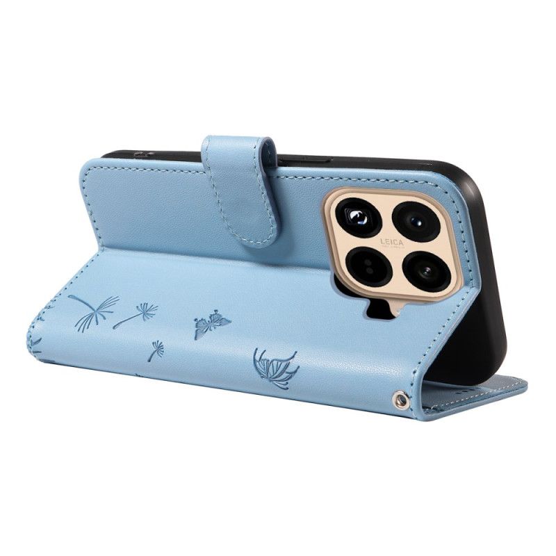 Δερματινη Θηκη Xiaomi 15t Pro Λουράκι Πικραλίδας Σιλικόνης