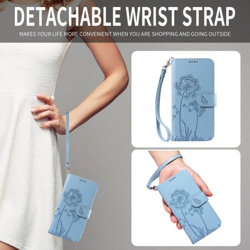 Δερματινη Θηκη Xiaomi 15t Pro Λουράκι Πικραλίδας Σιλικόνης