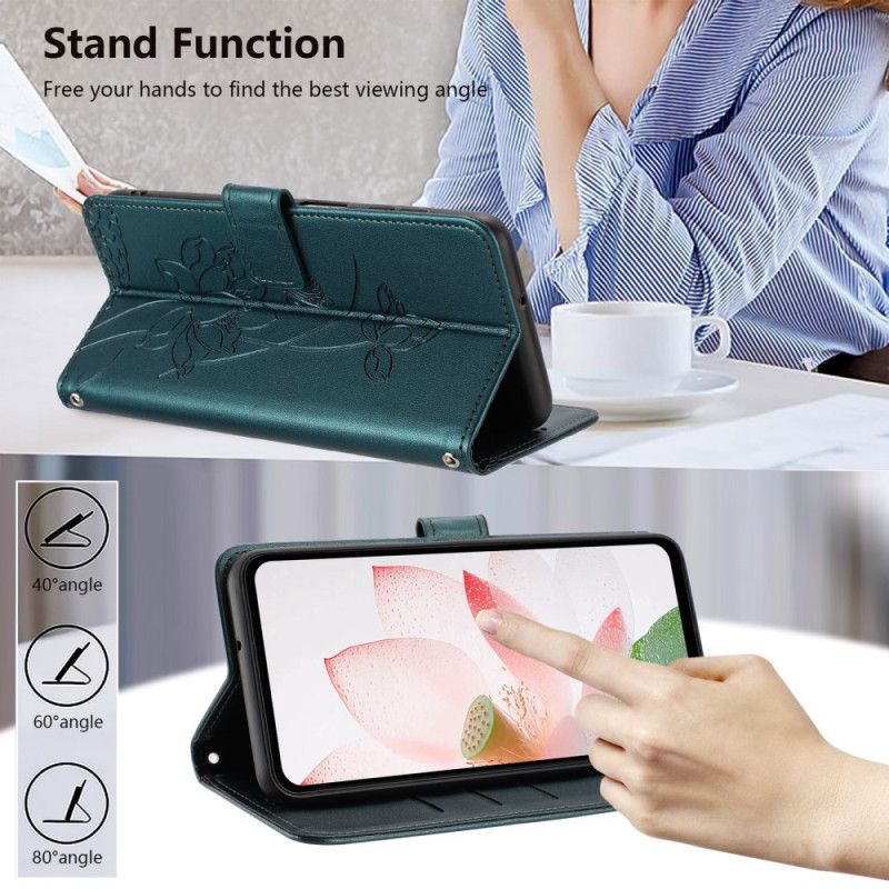 Δερματινη Θηκη Xiaomi 15t Στάμπα Λωτού