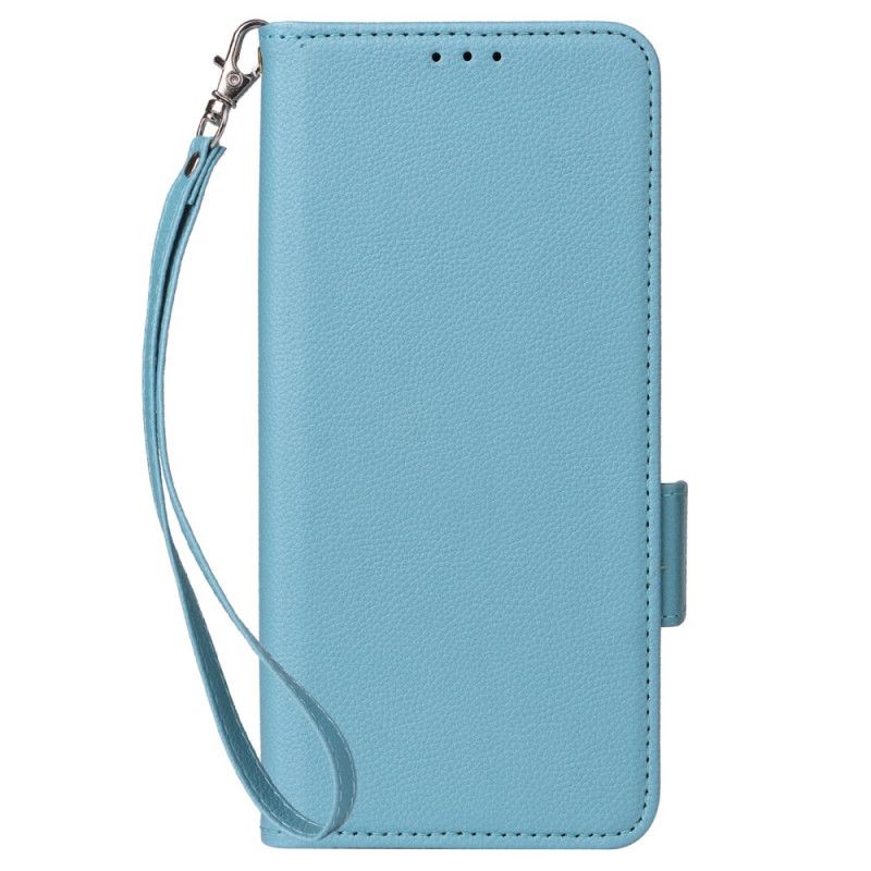 Δερματινη Θηκη Xiaomi 15t Τεχνητό Δέρμα Με Λουράκι Σιλικόνης