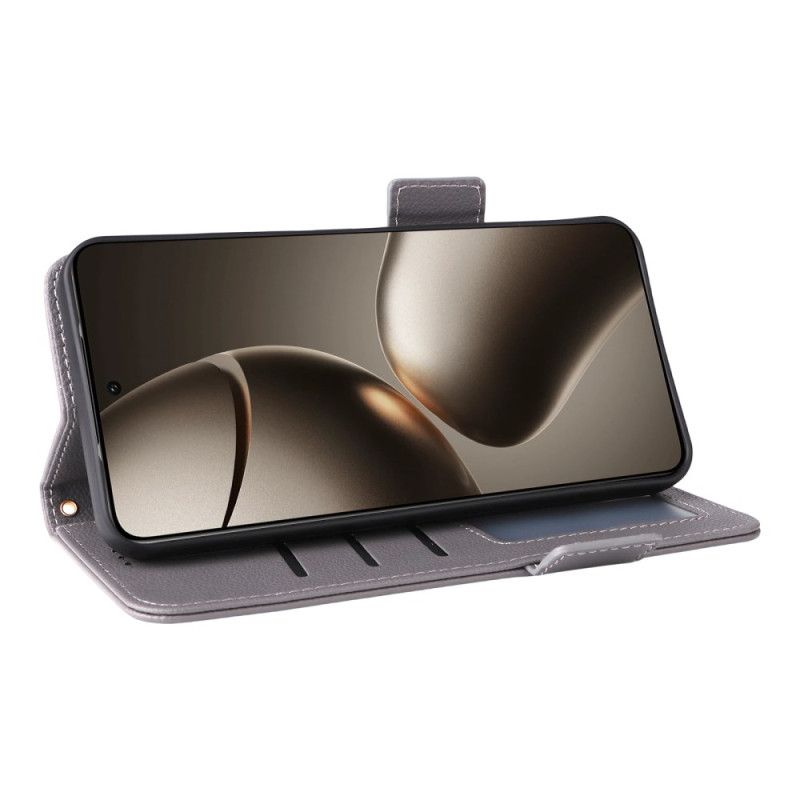 Δερματινη Θηκη Xiaomi 15t Τεχνητό Δέρμα Με Λουράκι Σιλικόνης