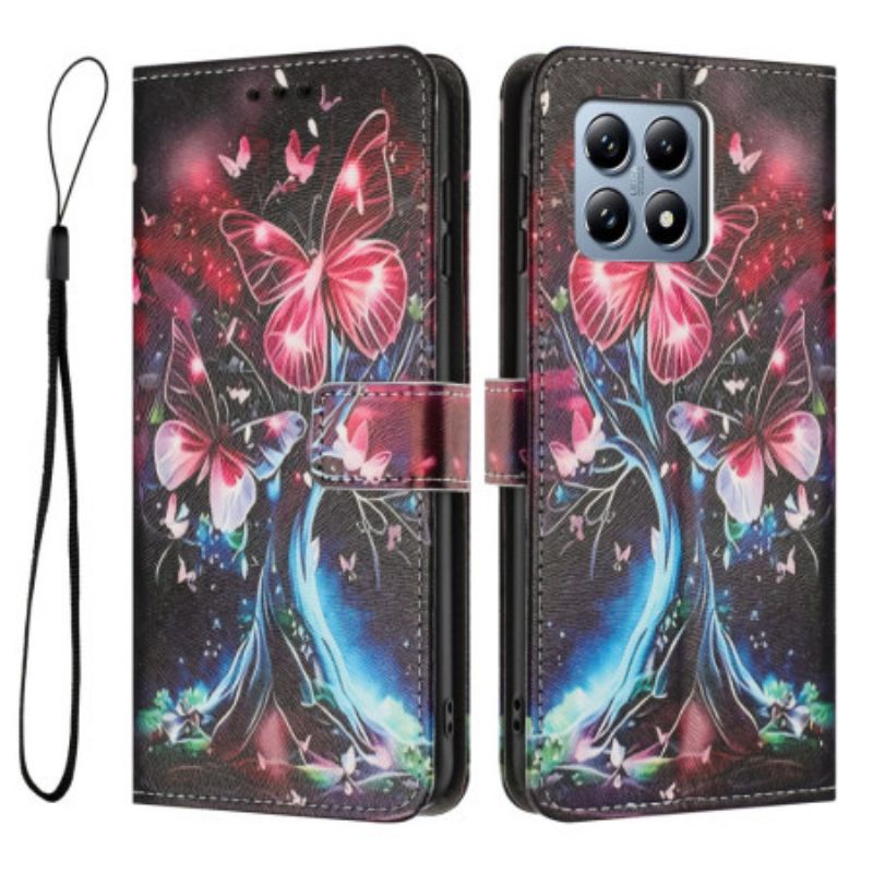 Δερματινη Θηκη Xiaomi 15t Θάμνος Πεταλούδας Σιλικόνης