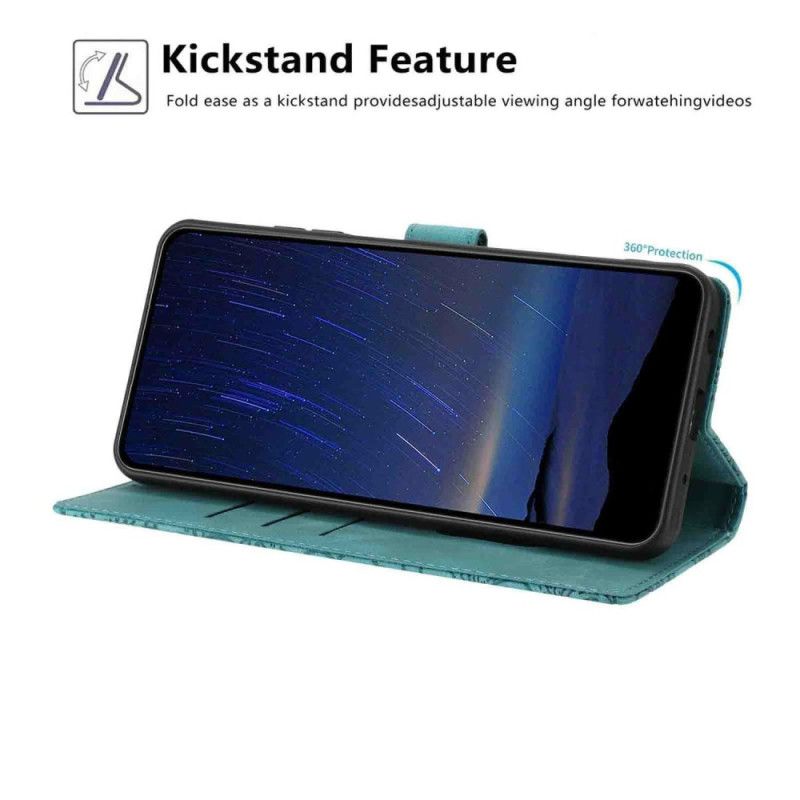 Δερματινη Θηκη Xiaomi 15t Χάραξη Με Λουλούδια Σιλικόνης