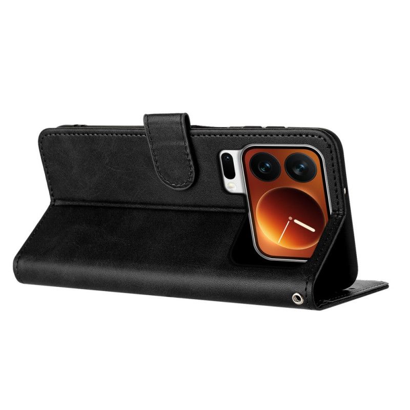 Δερματινη Θηκη Xiaomi 17 Pro Εφέ Δέρματος Με Κορδόνι