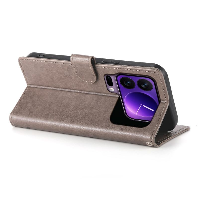 Δερματινη Θηκη Xiaomi 17 Pro Λουλουδάτο Σχέδιο Πεταλούδας Σιλικόνης