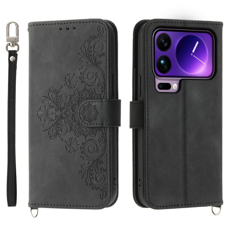 Δερματινη Θηκη Xiaomi 17 Pro Max Δαντέλα Με Λουρί Και Λουρί Ώμου