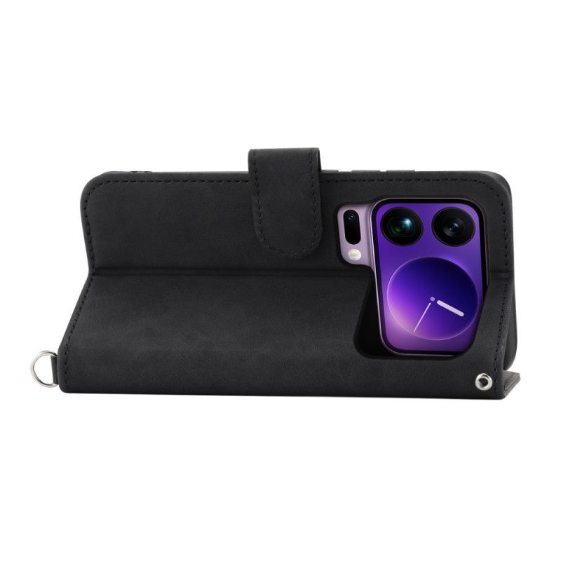 Δερματινη Θηκη Xiaomi 17 Pro Max Δαντέλα Με Λουρί Και Λουρί Ώμου