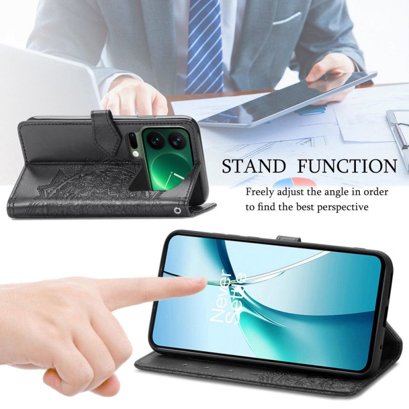 Δερματινη Θηκη Xiaomi 17 Pro Max Μπαρόκ Μάνταλα Σιλικόνης