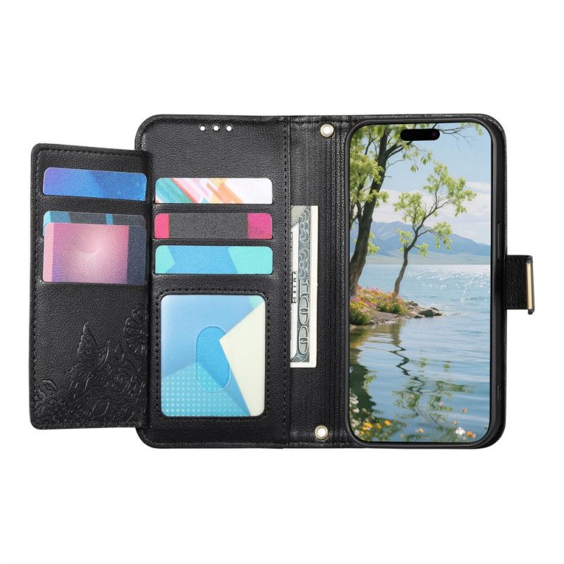 Δερματινη Θηκη Xiaomi 17 Pro Max Πορτοφόλι Με Λουλουδάτο Σχέδιο Σιλικόνης