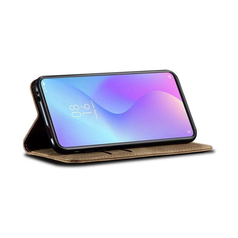 δερματινη θηκη Xiaomi Mi 9T / Mi 9T Pro Μαύρο Ύφασμα Τζιν