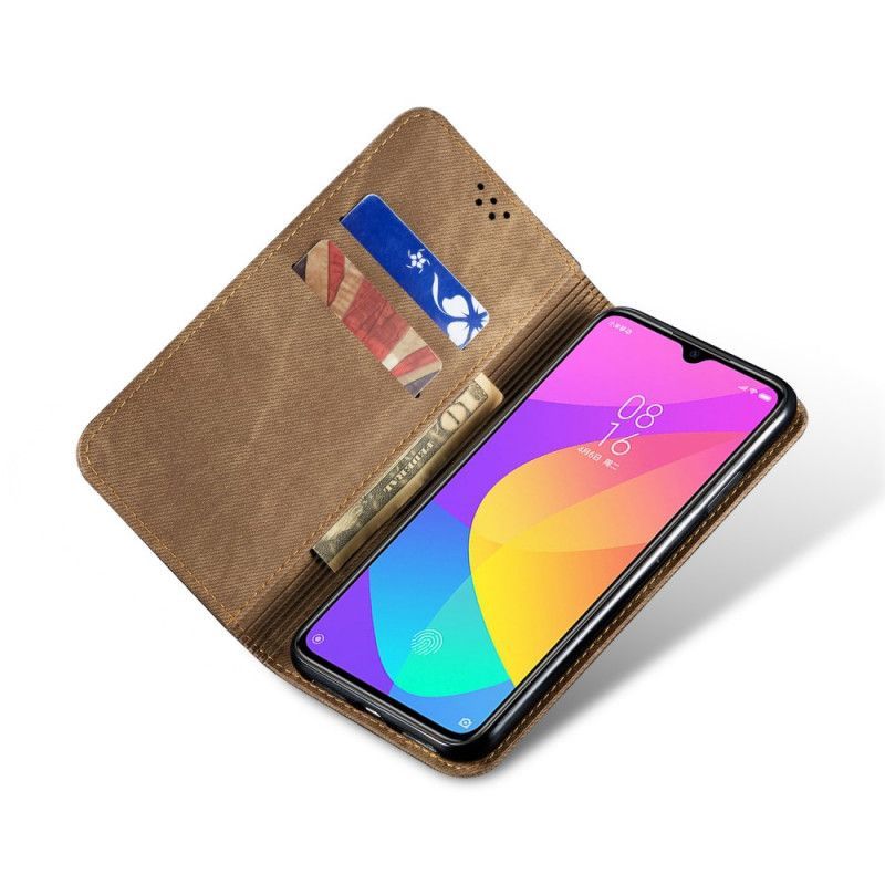 δερματινη θηκη Xiaomi Mi A3 Μαύρο Τζιν Ύφασμα