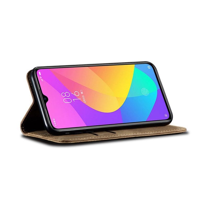 δερματινη θηκη Xiaomi Mi A3 Μαύρο Τζιν Ύφασμα