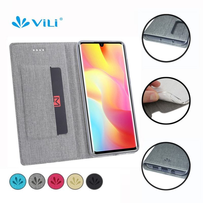 δερματινη θηκη Xiaomi Mi Note 10 Lite Μαύρο Υφή Vili Dmx