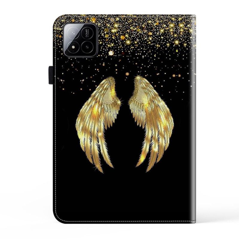 Δερματινη Θηκη Xiaomi Pad 7 / 7 Pro Χρυσά Φτερά Σιλικόνης