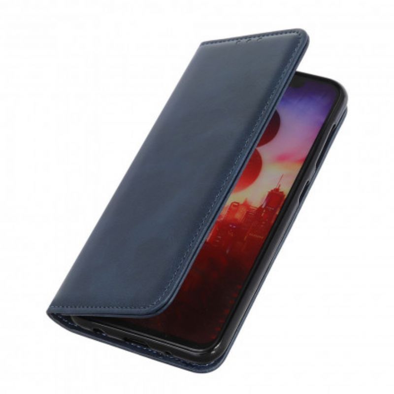 δερματινη θηκη Xiaomi Redmi 10 Μαύρο Σπαστό Δέρμα