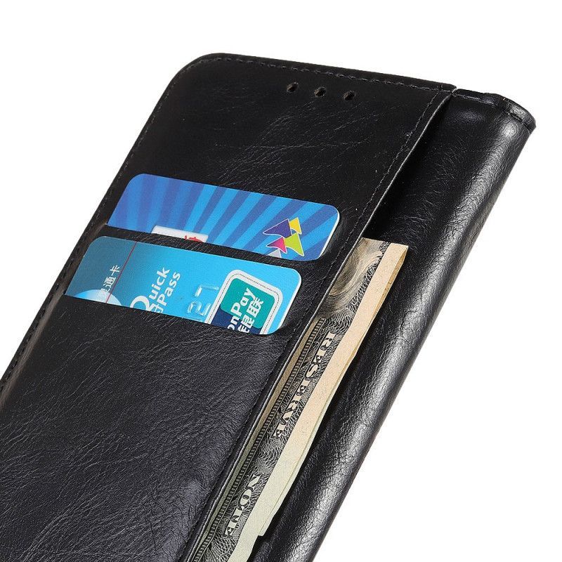 δερματινη θηκη Xiaomi Redmi 9C Μαύρο Vintage Σπαστά Δερμάτινα Πριτσίνια