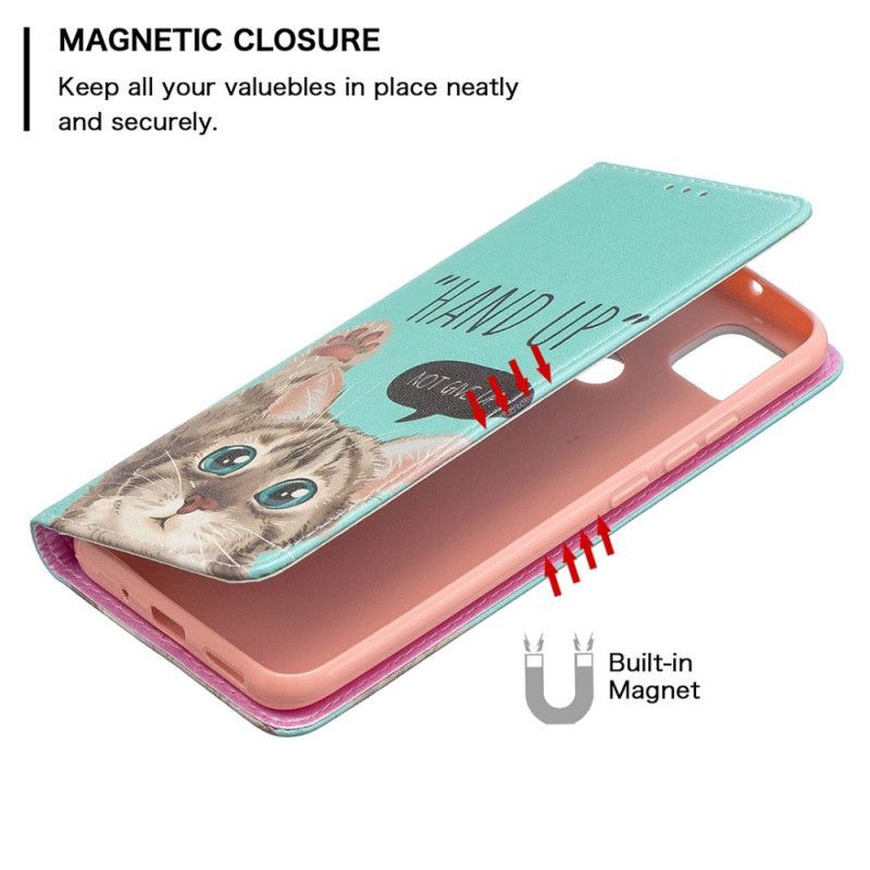 δερματινη θηκη Xiaomi Redmi 9C Χέρι Ψηλά
