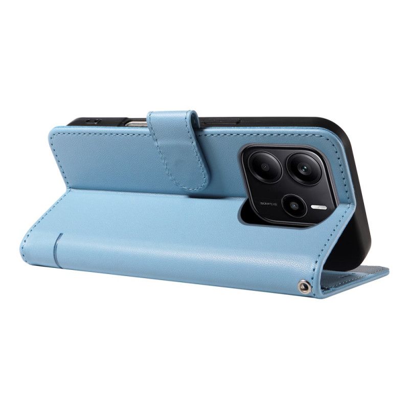 Δερματινη Θηκη Xiaomi Redmi Note 14 4g Διασκεδαστική Γάτα Με Λουρί