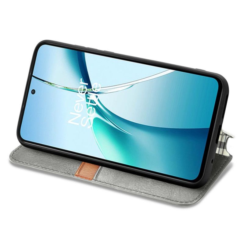 Δερματινη Θηκη Xiaomi Redmi Note 14 4g Εφέ Vintage Δέρματος Με Μοτίβο Διαμαντιών