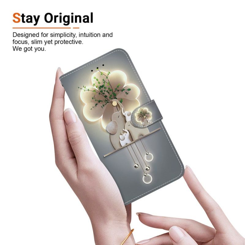 Δερματινη Θηκη Xiaomi Redmi Note 14 4g Ελέφαντες