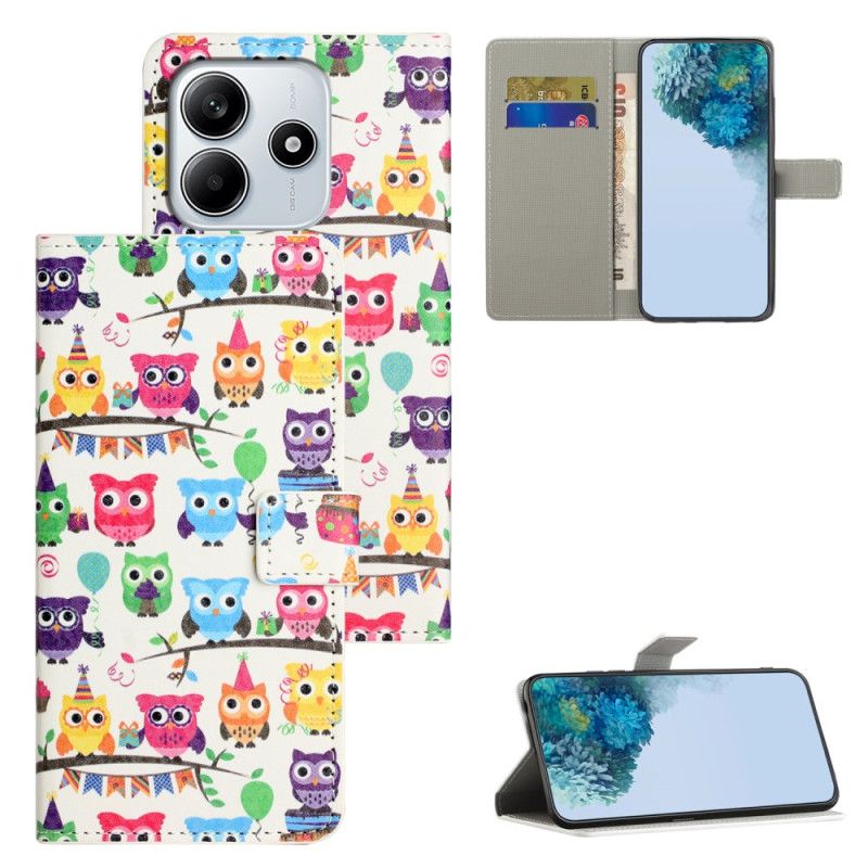 Δερματινη Θηκη Xiaomi Redmi Note 14 4g Φυλή Κουκουβάγιων