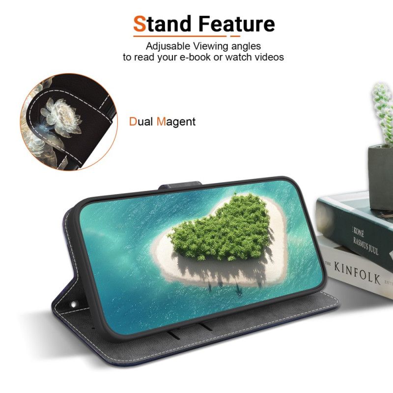 Δερματινη Θηκη Xiaomi Redmi Note 14 4g Κρυστάλλινη Παιώνια