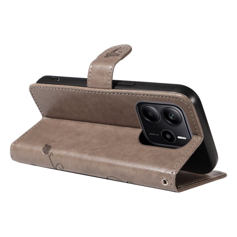 Δερματινη Θηκη Xiaomi Redmi Note 14 4g Λουλουδάτα Σχέδια