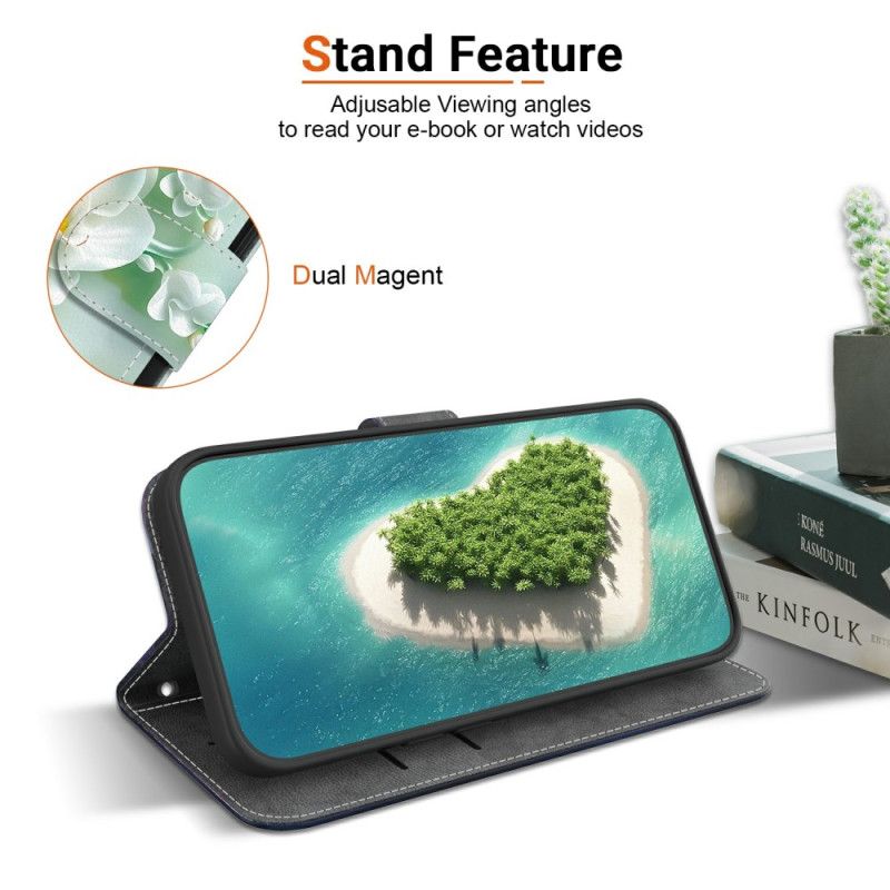 Δερματινη Θηκη Xiaomi Redmi Note 14 4g Λουλούδια Νεφρίτη