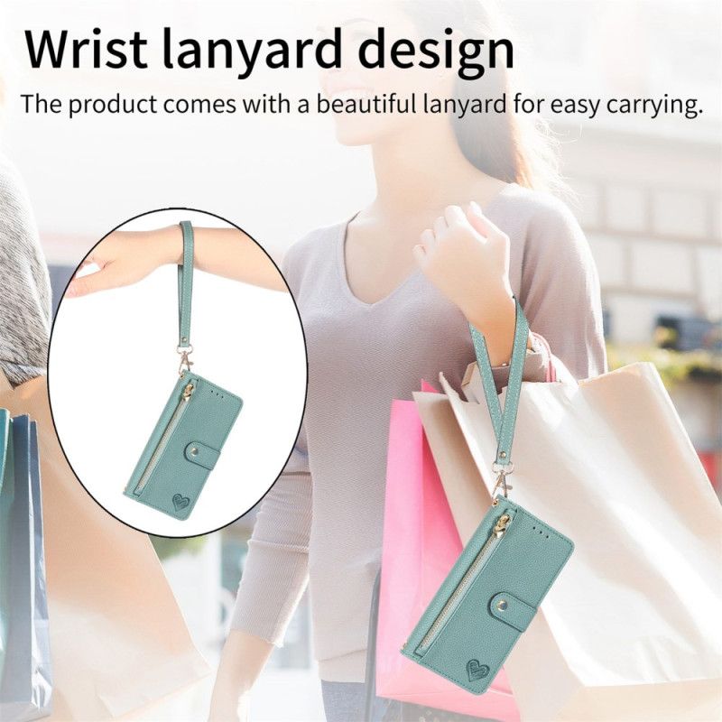 Δερματινη Θηκη Xiaomi Redmi Note 14 4g Πορτοφόλι Με Σχέδιο Καρδιάς