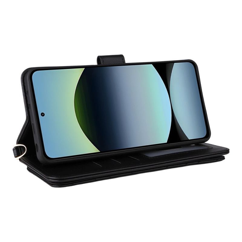 Δερματινη Θηκη Xiaomi Redmi Note 14 4g Πορτοφόλι Premium Με Λουρί Και Λουρί Ώμου