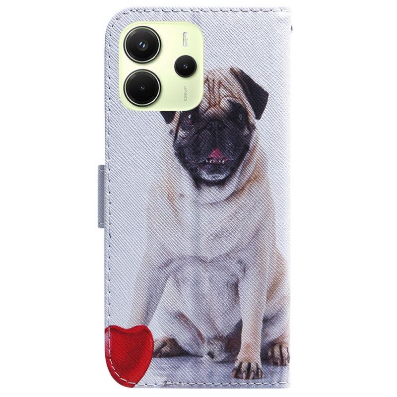 Δερματινη Θηκη Xiaomi Redmi Note 14 4g Σκύλος Pug