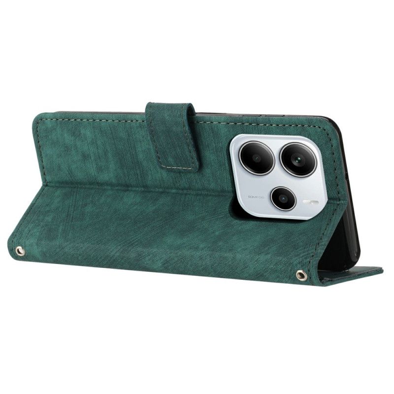 Δερματινη Θηκη Xiaomi Redmi Note 14 4g Σχεδιασμός Ρετρό Γραμμών