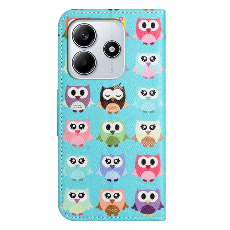 Δερματινη Θηκη Xiaomi Redmi Note 14 4g Συμμορία Κουκουβάγιων Σιλικόνης