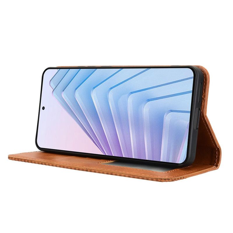 Δερματινη Θηκη Xiaomi Redmi Note 14 4g Vintage Περίγραμμα Σιλικόνης