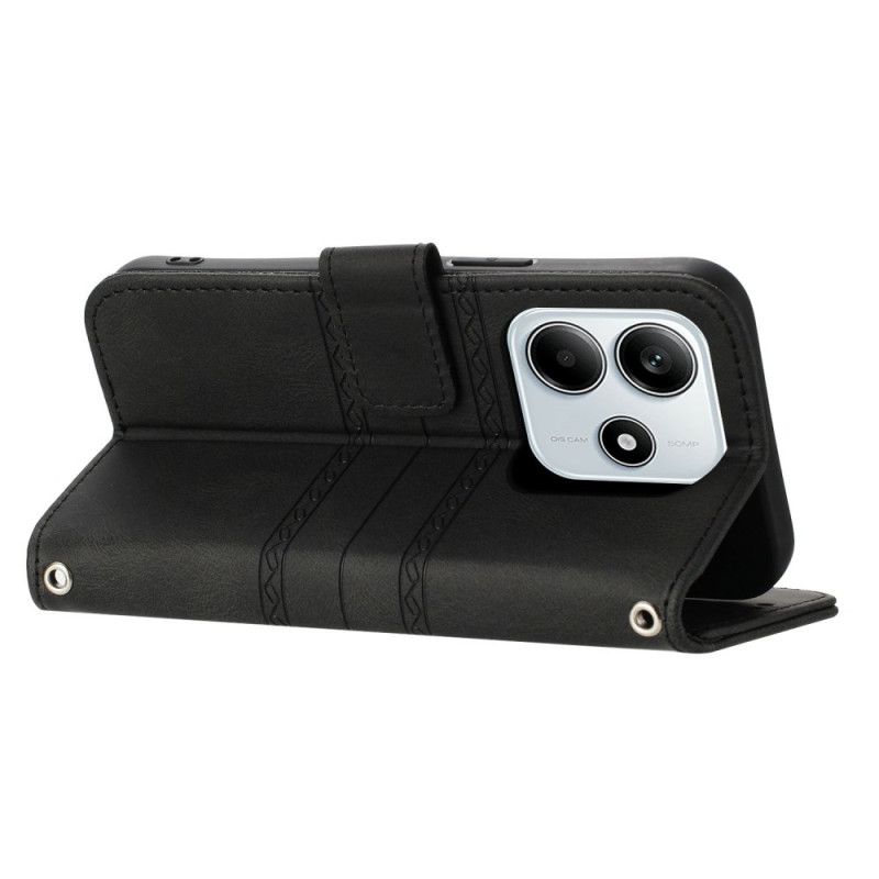 Δερματινη Θηκη Xiaomi Redmi Note 14 5g Σχέδιο Ζωφόρου Με Λουρί