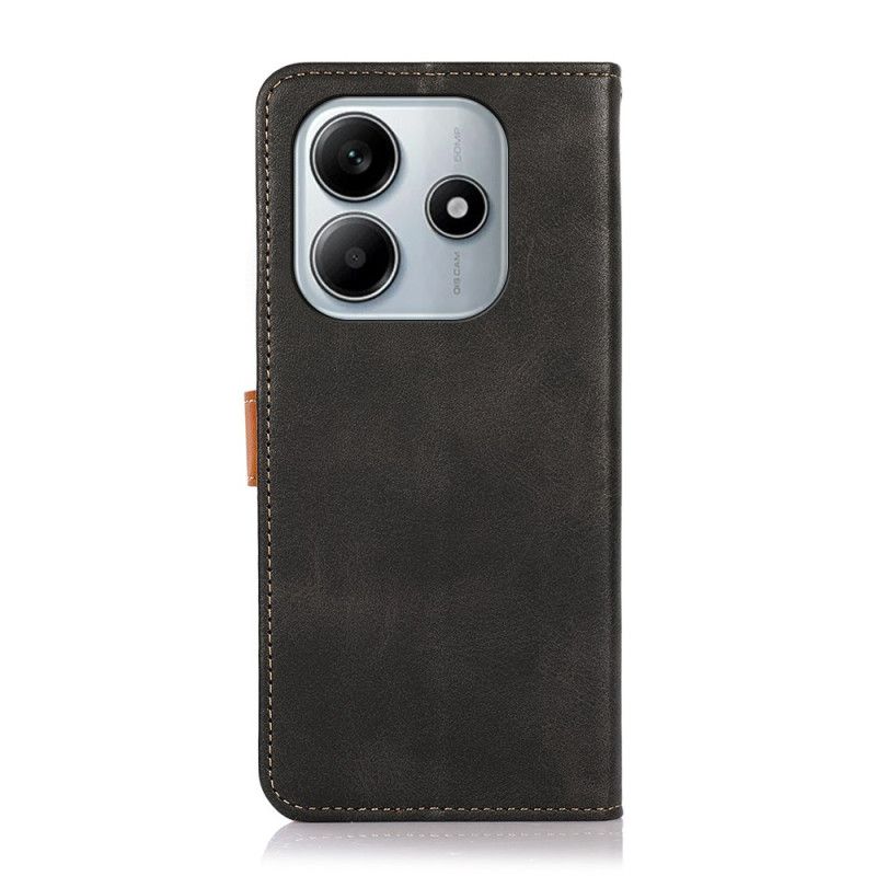 Δερματινη Θηκη Xiaomi Redmi Note 14 5g Χρυσό Κούμπωμα Khazneh