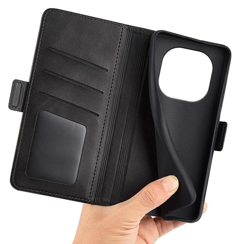 Δερματινη Θηκη Xiaomi Redmi Note 14 Pro 4g Διπλό Κούμπωμα Σιλικόνης