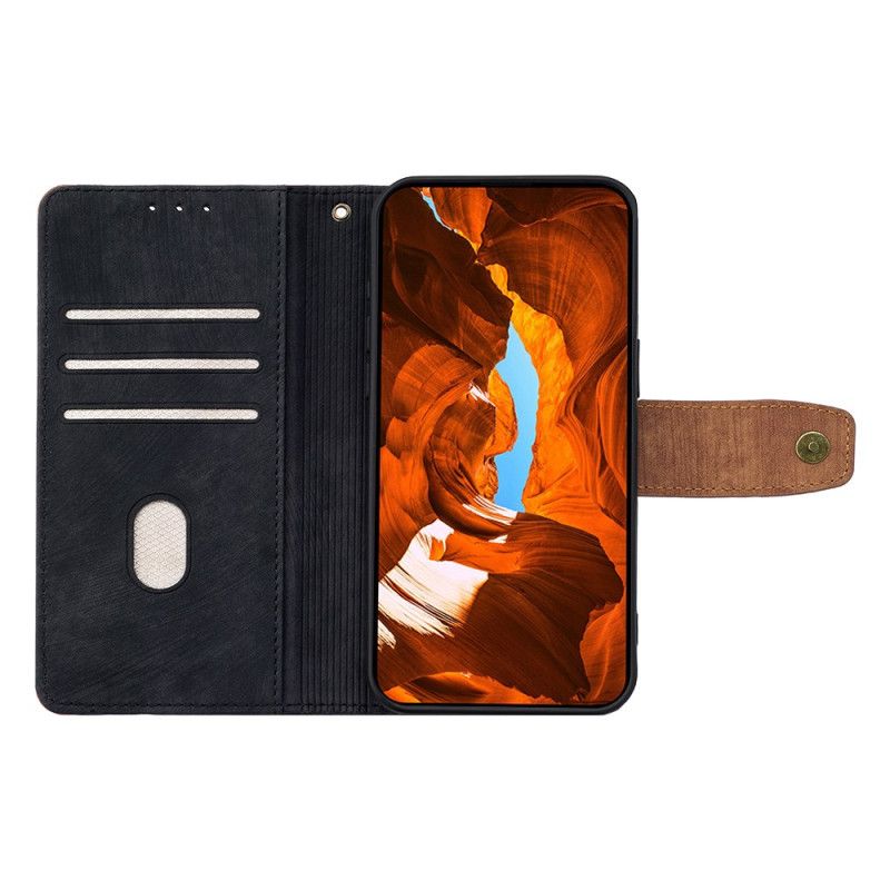 Δερματινη Θηκη Xiaomi Redmi Note 14 Pro 4g Δίχρωμο Εφέ Σουέτ Με Προστασία Rfid