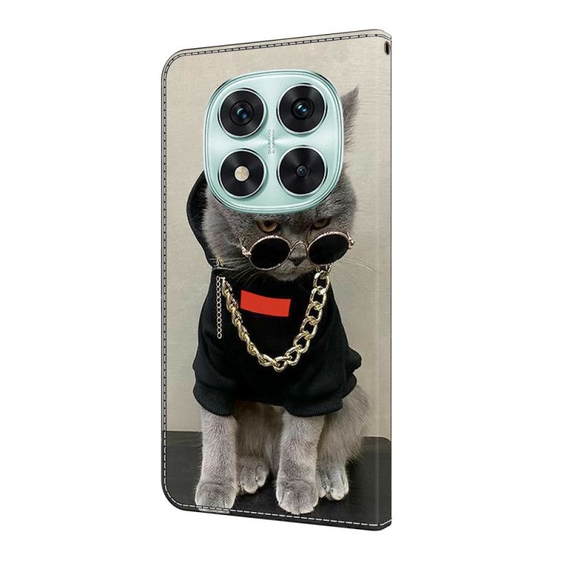 Δερματινη Θηκη Xiaomi Redmi Note 14 Pro 4g Γάτα Γιόγκα