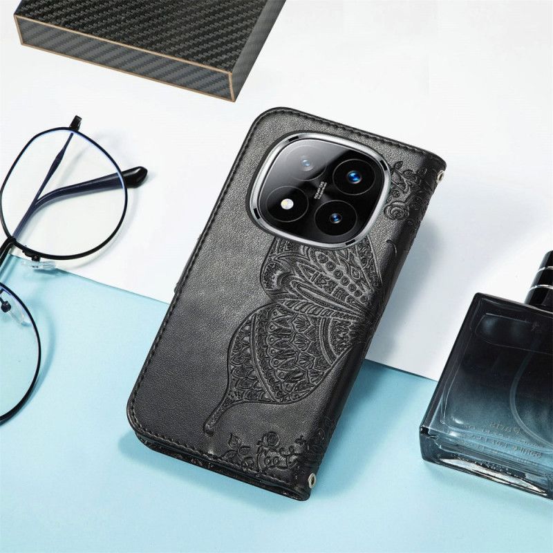 Δερματινη Θηκη Xiaomi Redmi Note 14 Pro 4g Μπαρόκ Πεταλούδα