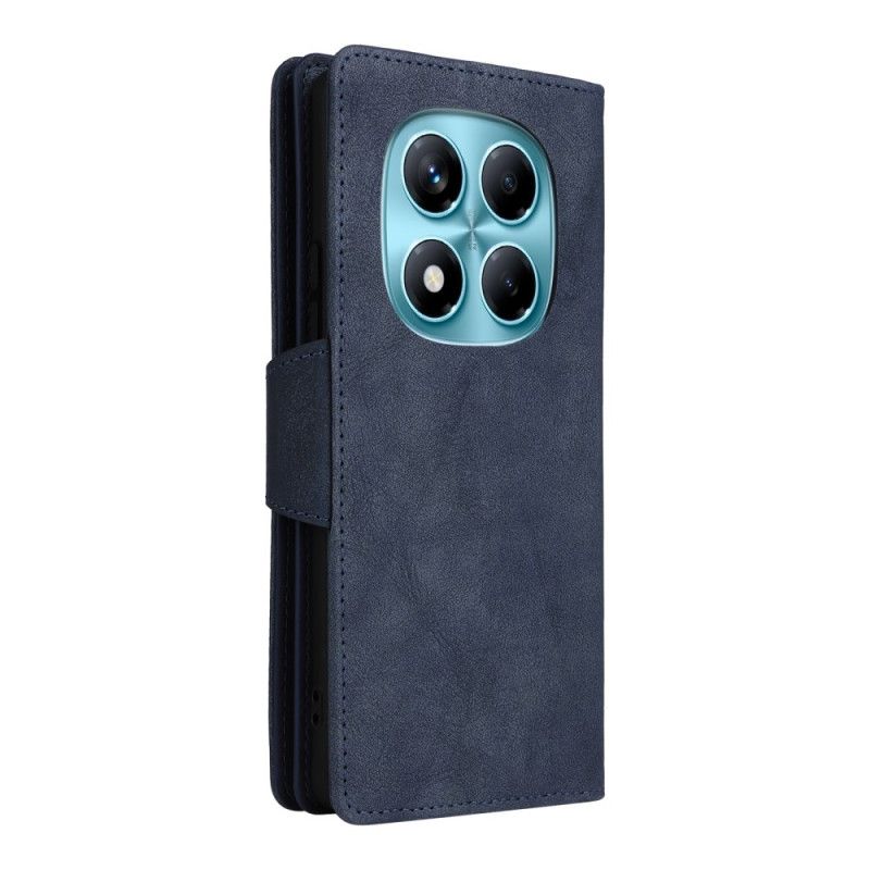 Δερματινη Θηκη Xiaomi Redmi Note 14 Pro 4g Πορτοφόλι Με Φερμουάρ Και Λουράκι