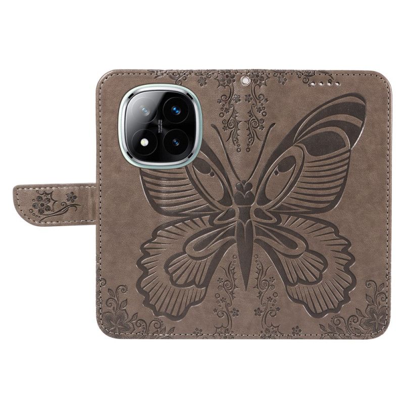 Δερματινη Θηκη Xiaomi Redmi Note 14 Pro 5g Γραφική Πεταλούδα Σιλικόνης