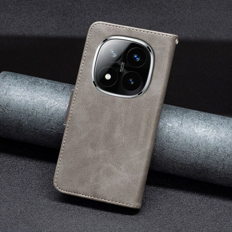 Δερματινη Θηκη Xiaomi Redmi Note 14 Pro 5g Λοξό Κλείσιμο Λουριού