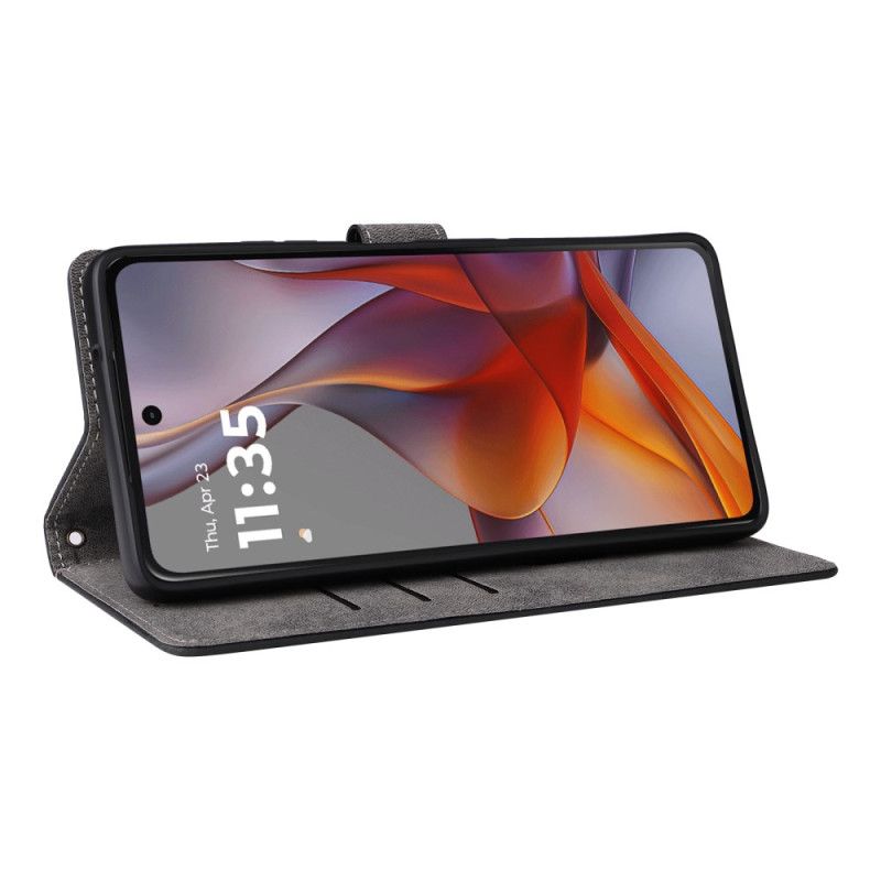 Δερματινη Θηκη Xiaomi Redmi Note 14 Pro 5g Παραλλαγή Λουριού Σουέτ