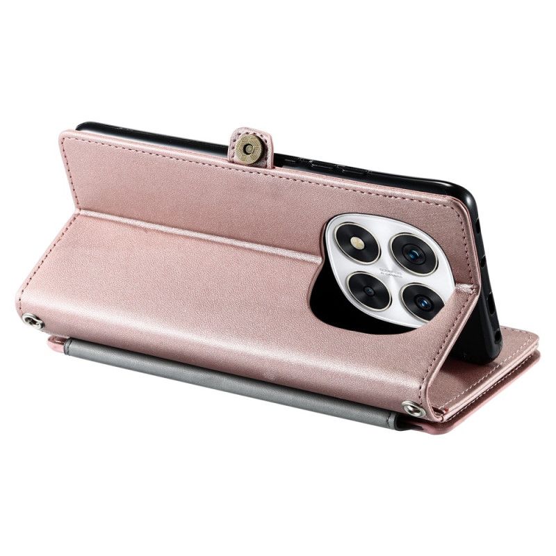 Δερματινη Θηκη Xiaomi Redmi Note 14 Pro 5g Πορτοφόλι Και Λουράκι