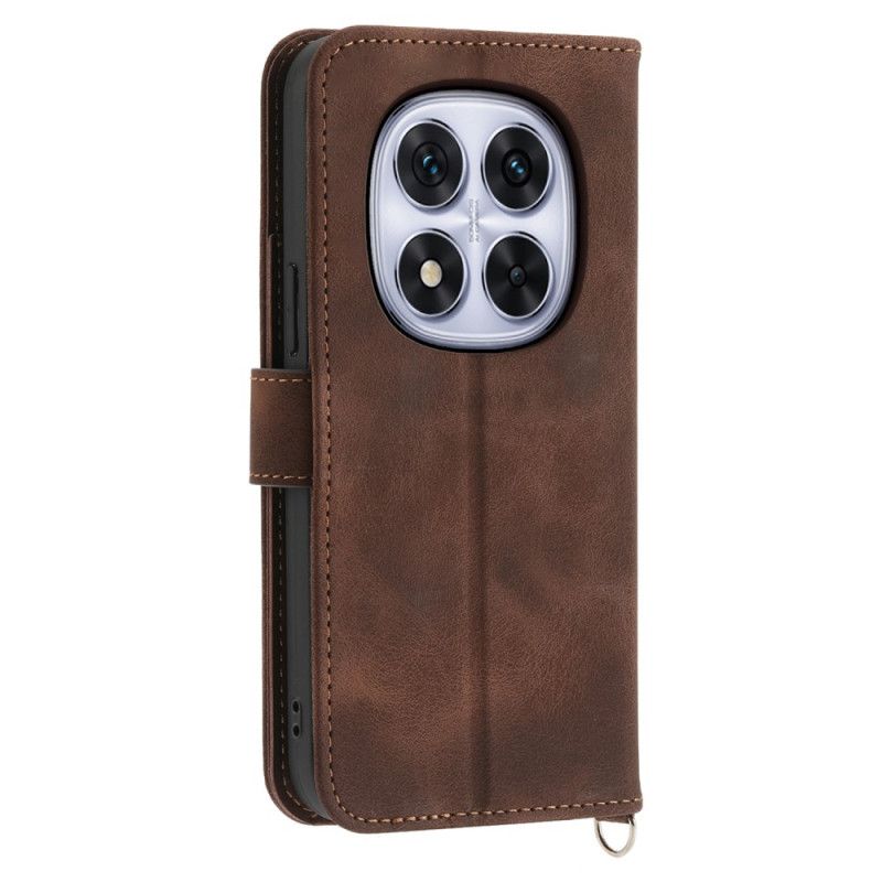 Δερματινη Θηκη Xiaomi Redmi Note 14 Pro 5g Σχέδιο Δαντέλας Με Λουρί Και Λουρί Ώμου