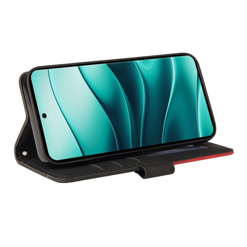 Δερματινη Θηκη Xiaomi Redmi Note 14 Pro Plus 5g Δίχρωμες Κυματιστές Γραμμές